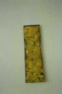 WVZ 1-6-93, Acryl auf Wellpappe, "kleine Farbstele", 1993, 15,5 x 48