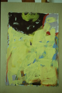 WVZ 11-6-93, Acryl auf Wellpappe, "Sonne - Mond", 1993, 42 x 55