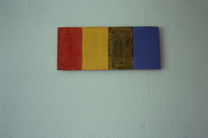 WVZ 15-6-93, Acryl auf Wellpappe, "Farbtafel", 1993, 44 x 19,5
